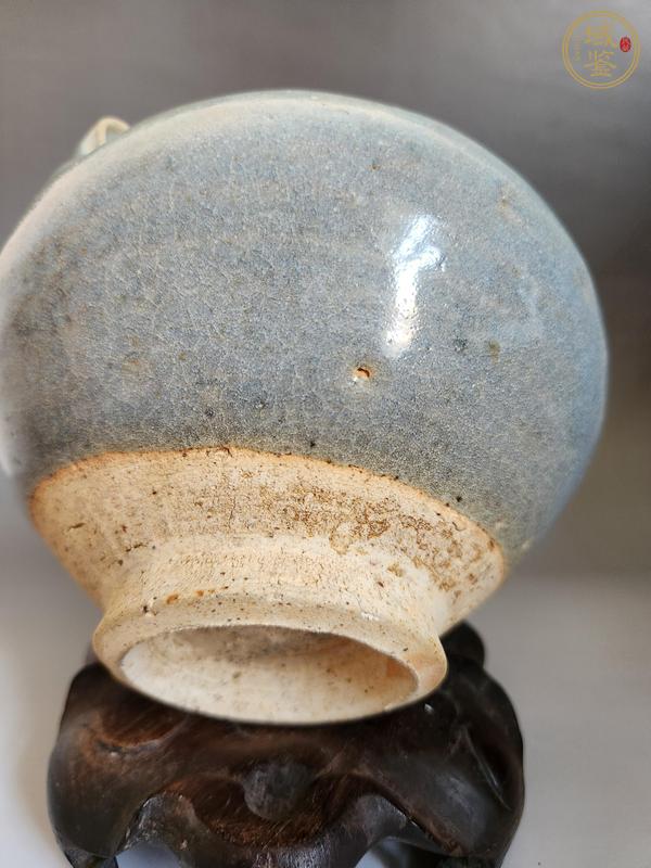 古玩陶瓷元代·鈞窯天藍釉雙系罐 真品鑒賞圖