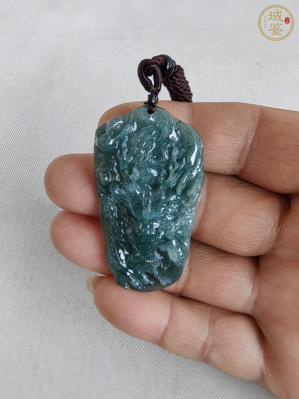 古玩天然翡翠雕“龍牌”真品鑒賞圖