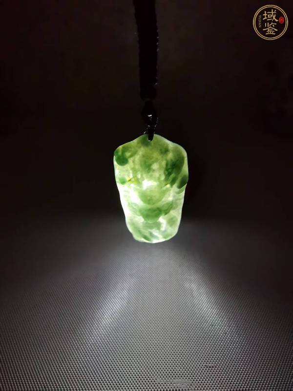 古玩玉器天然翡翠雕“龍牌”真品鑒賞圖
