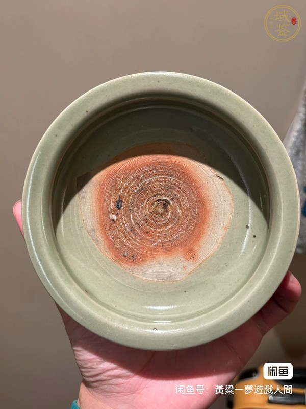 古玩陶瓷龍泉窯青釉香爐真品鑒賞圖