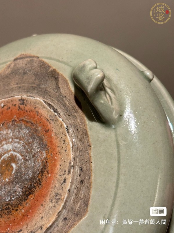 古玩陶瓷龍泉窯青釉香爐真品鑒賞圖