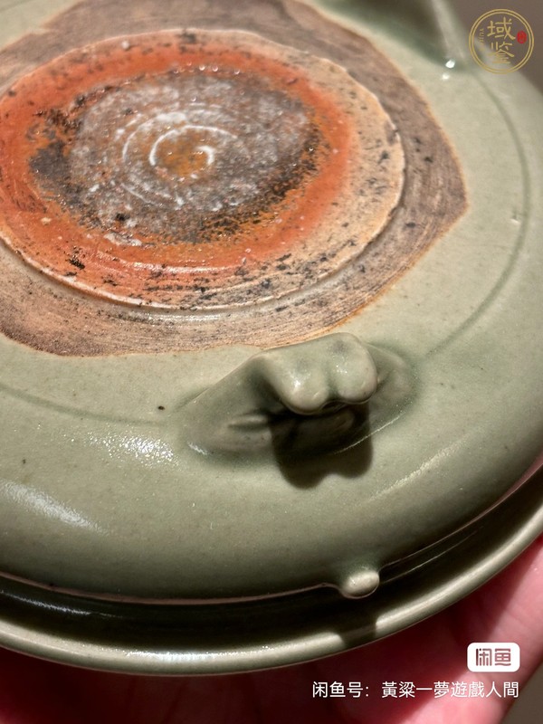古玩陶瓷龍泉窯青釉香爐真品鑒賞圖