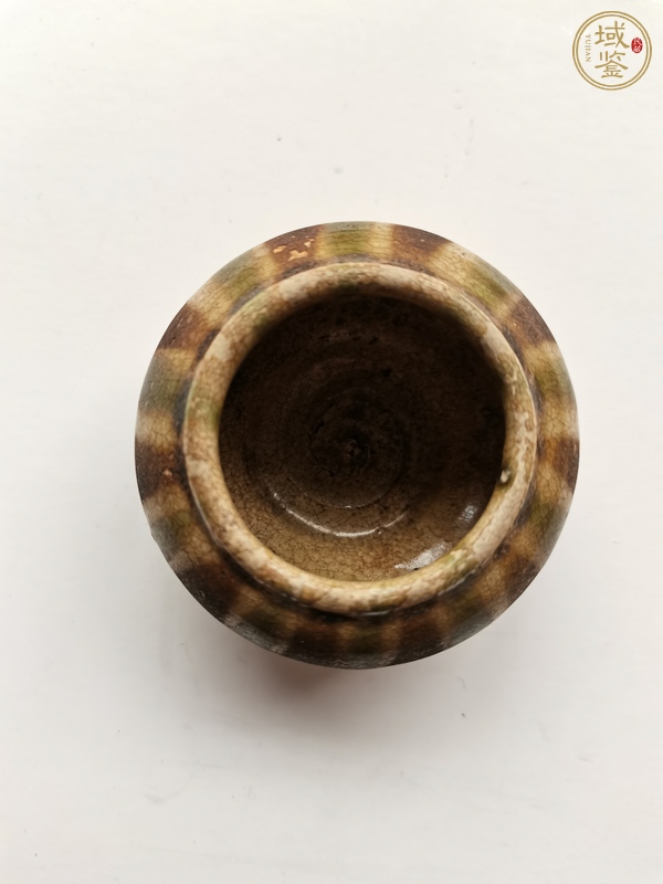 古玩陶瓷長(zhǎng)沙窯三彩水盂真品鑒賞圖