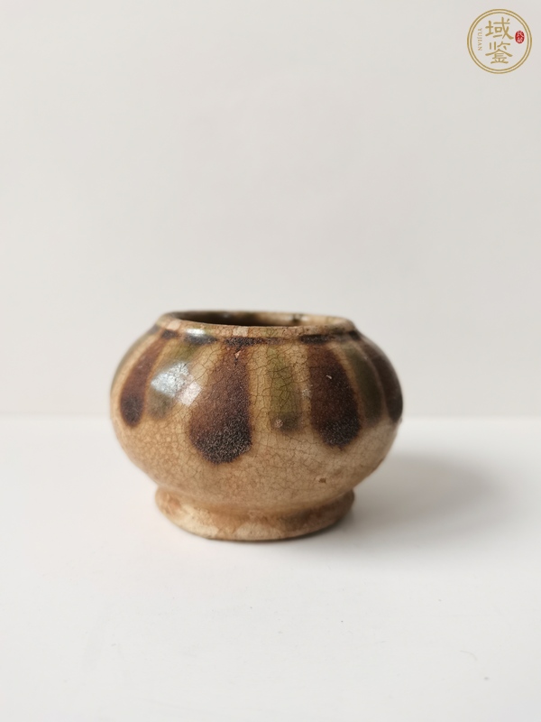 古玩陶瓷長(zhǎng)沙窯三彩水盂真品鑒賞圖