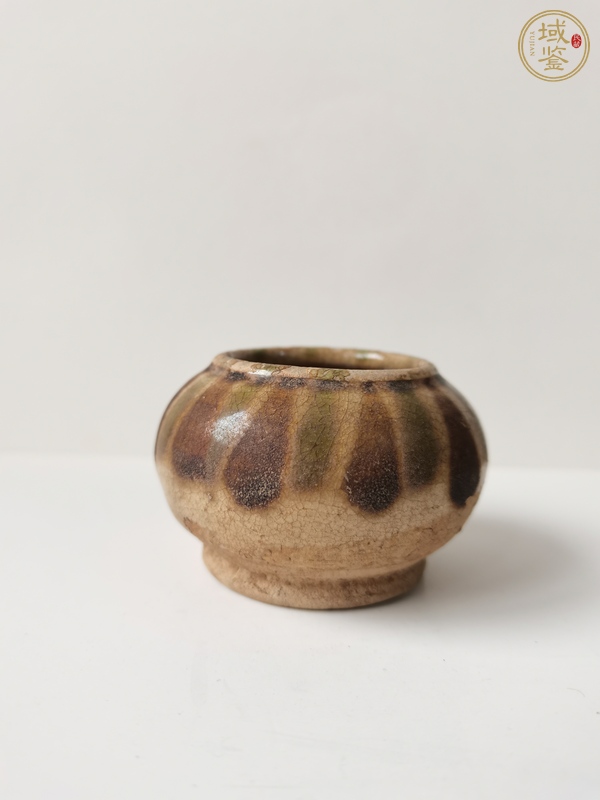 古玩陶瓷長(zhǎng)沙窯三彩水盂真品鑒賞圖