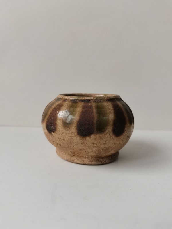 古玩陶瓷長(zhǎng)沙窯三彩水盂拍賣(mài)，當(dāng)前價(jià)格3600元