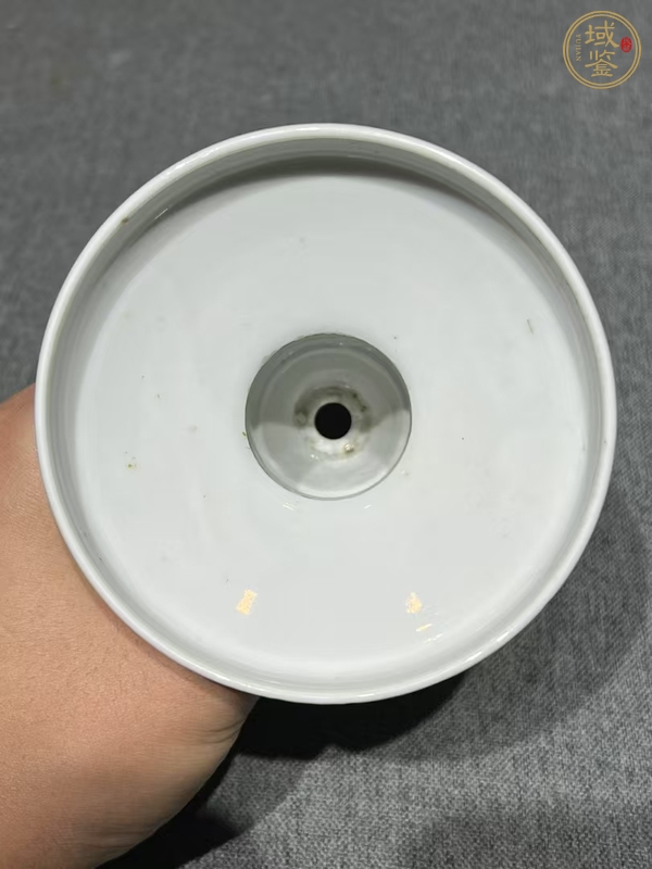 古玩粉彩嬰戲?qū)m燈底座真品鑒賞圖