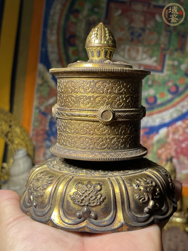 古玩銅器銅轉金桶真品鑒賞圖