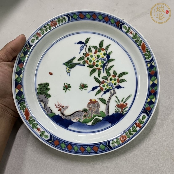 古玩青花五彩盤真品鑒賞圖
