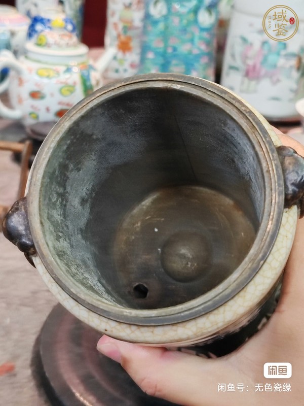 古玩陶瓷哥釉青花瓶真品鑒賞圖
