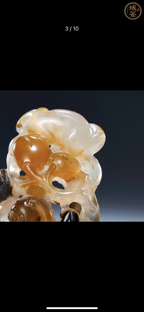 古玩玉器瑪瑙墜真品鑒賞圖
