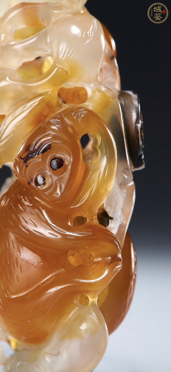 古玩玉器瑪瑙墜真品鑒賞圖