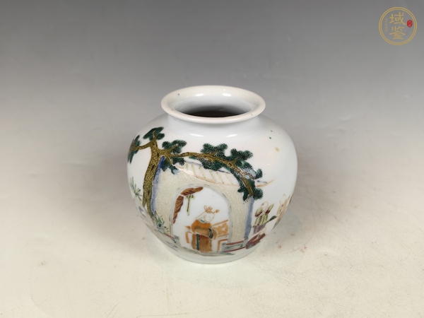 古玩陶瓷清晚百子鬧龍燈嬰戲紋石榴尊真品鑒賞圖