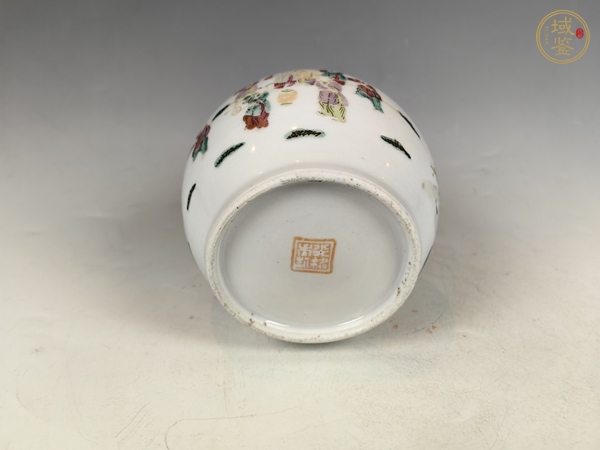 古玩陶瓷清晚百子鬧龍燈嬰戲紋石榴尊真品鑒賞圖