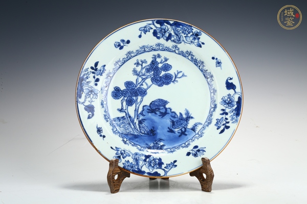 古玩康熙·青花花鳥紋折沿盤真品鑒賞圖