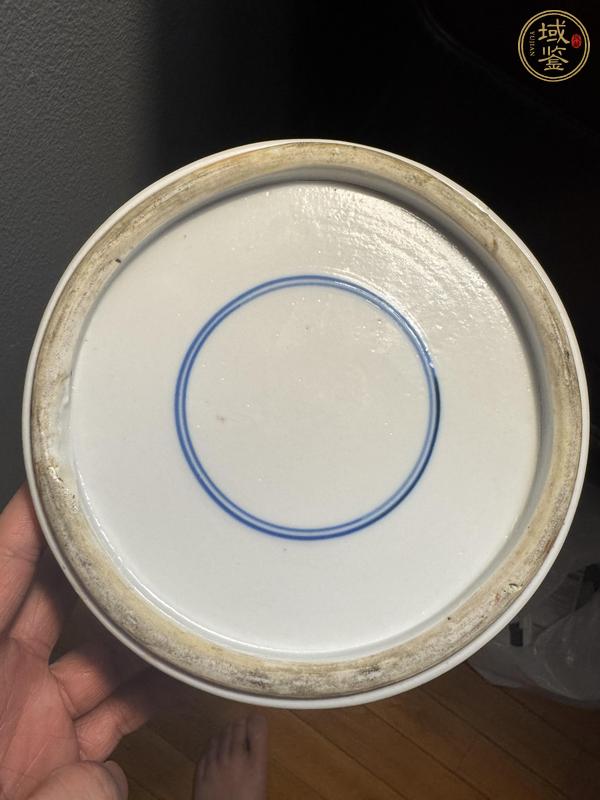 古玩陶瓷墨地五彩鳳穿花卉紋瓶真品鑒賞圖