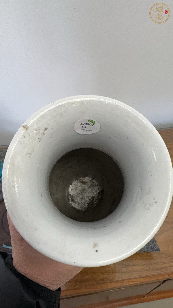 古玩墨地五彩鳳穿花卉紋瓶真品鑒賞圖