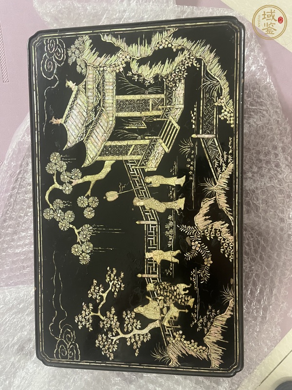 古玩雜項(xiàng)大漆嵌螺鈿有托泥炕幾真品鑒賞圖