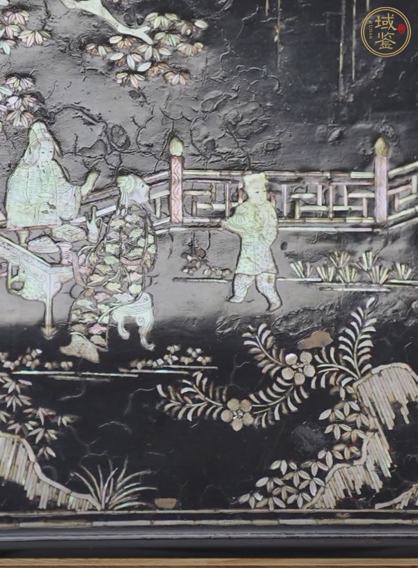 古玩雜項(xiàng)大漆嵌螺鈿有托泥炕幾真品鑒賞圖