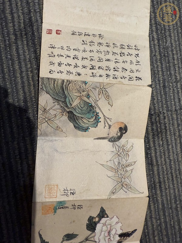 古玩字畫謝稚柳款冊頁真品鑒賞圖