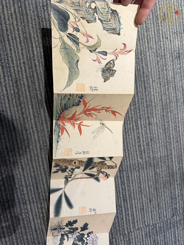 古玩字畫謝稚柳款冊頁真品鑒賞圖