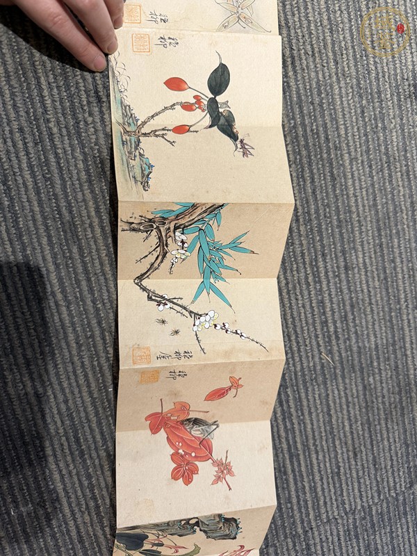 古玩字畫謝稚柳款冊頁真品鑒賞圖