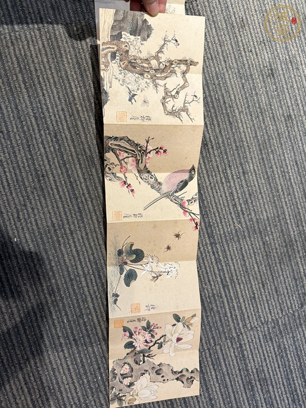 古玩字畫謝稚柳款冊頁真品鑒賞圖