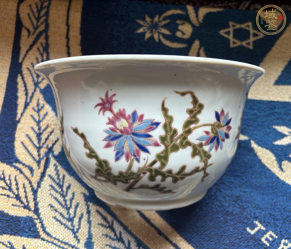 古玩料彩花盆真品鑒賞圖