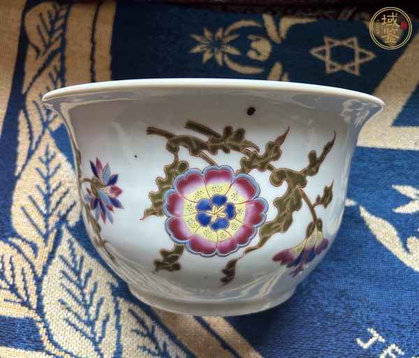 古玩陶瓷料彩花盆真品鑒賞圖