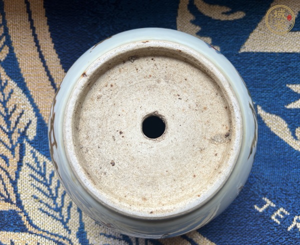 古玩陶瓷料彩花盆真品鑒賞圖