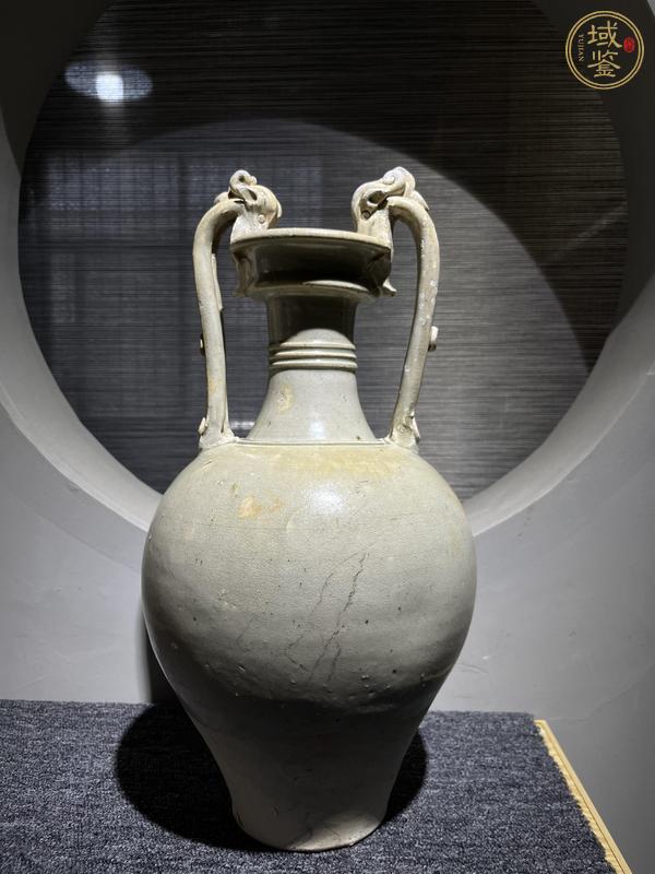 古玩陶瓷青釉雙龍瓶真品鑒賞圖