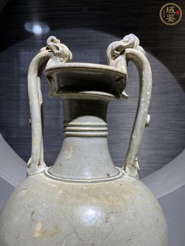 古玩陶瓷青釉雙龍瓶真品鑒賞圖