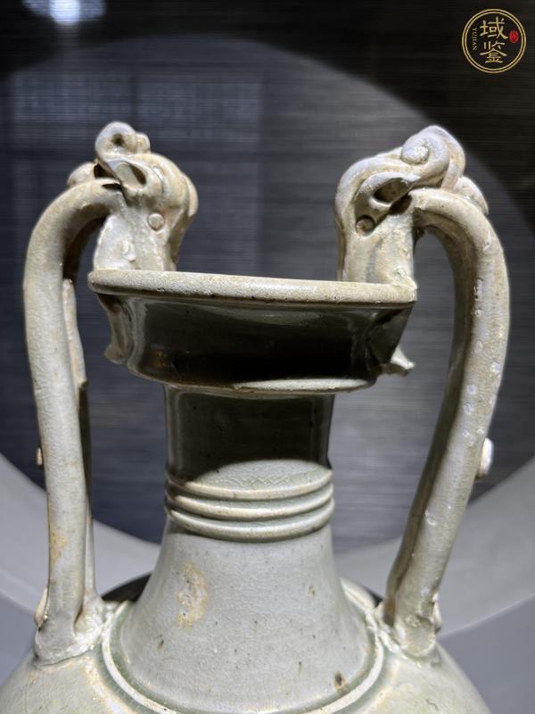 古玩陶瓷青釉雙龍瓶真品鑒賞圖