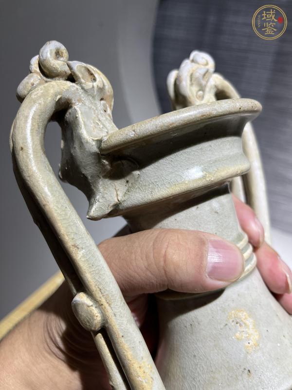 古玩陶瓷青釉雙龍瓶真品鑒賞圖