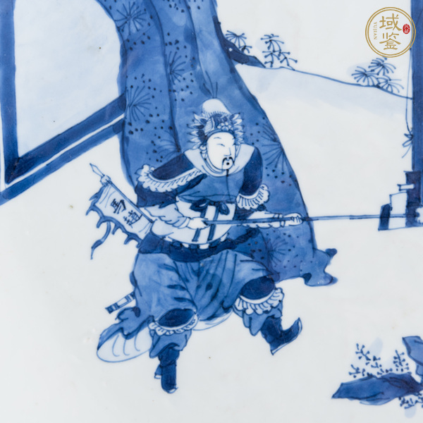 古玩陶瓷康熙刀馬人盤真品鑒賞圖