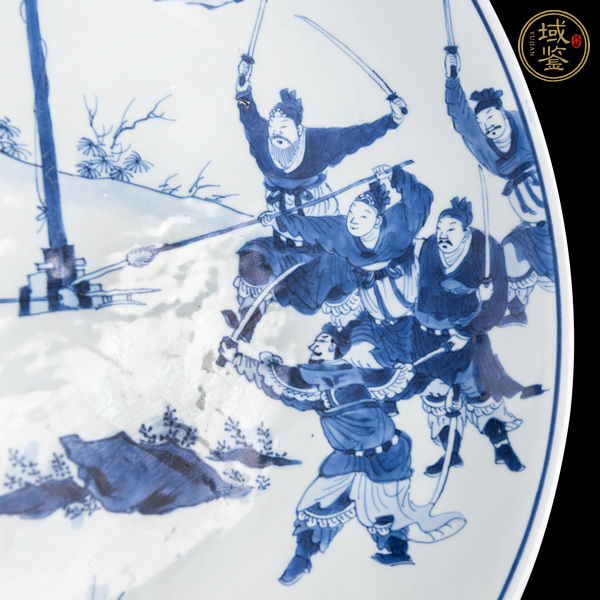古玩陶瓷康熙刀馬人盤真品鑒賞圖