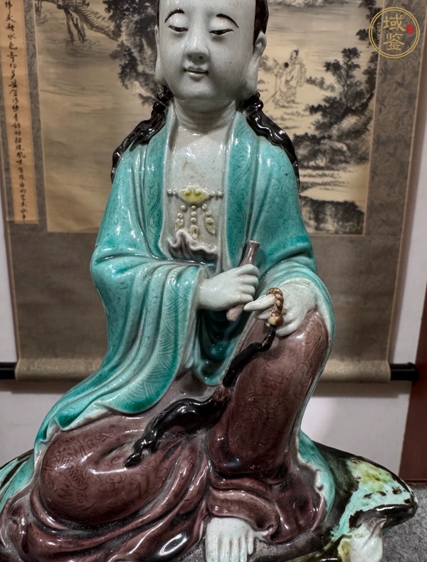 古玩陶瓷民國人物塑像真品鑒賞圖