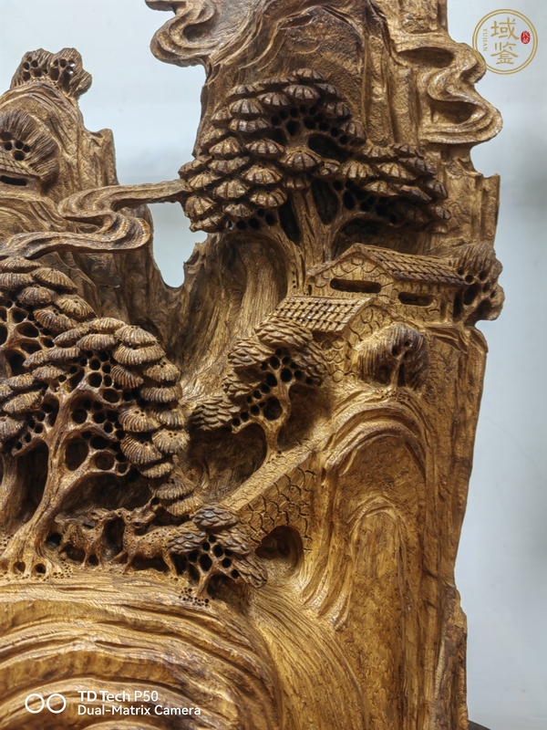 古玩雜項(xiàng)木雕山子擺件真品鑒賞圖