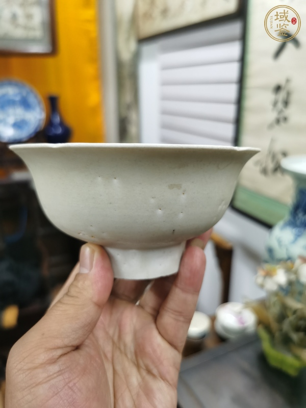 古玩五缺花口高足碗真品鑒賞圖