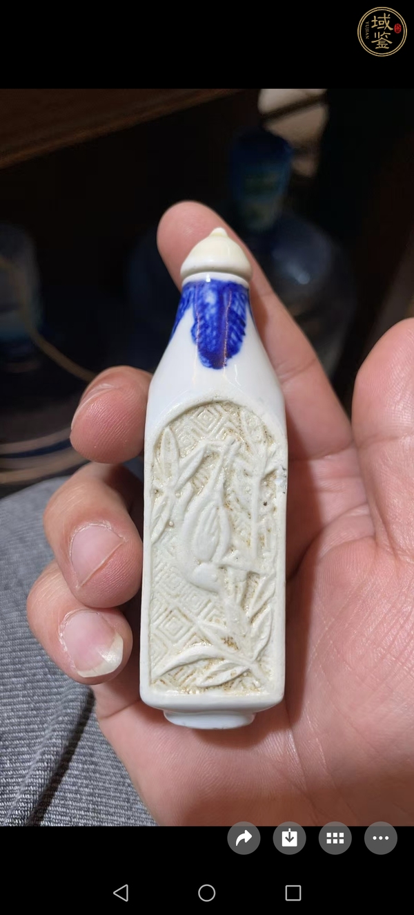 古玩陶瓷花鳥紋鼻煙壺真品鑒賞圖