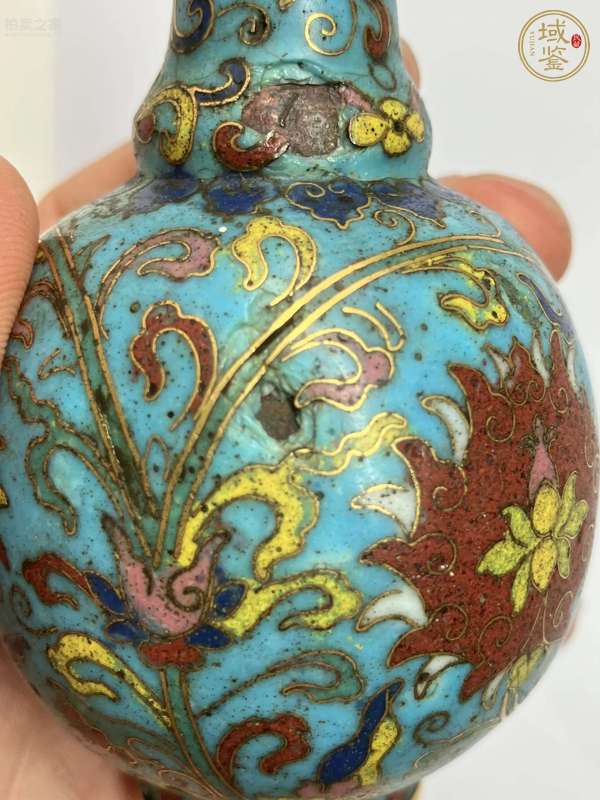古玩陶瓷花卉紋瓶真品鑒賞圖