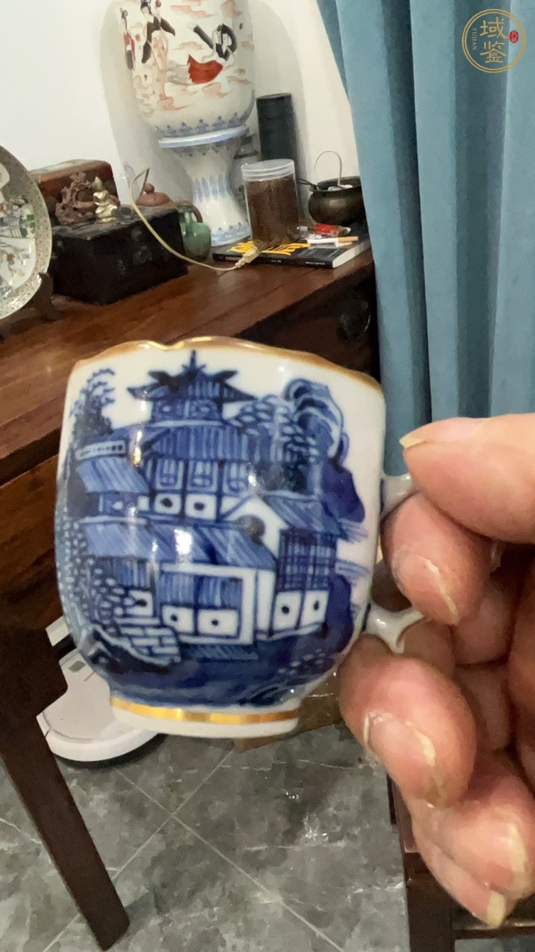古玩青花杯真品鑒賞圖