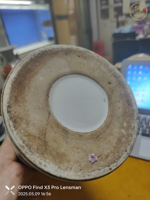 古玩陶瓷花鳥(niǎo)紋帽筒真品鑒賞圖