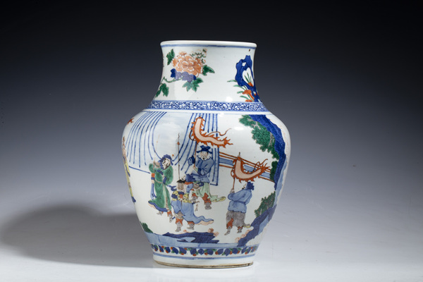 古玩轉(zhuǎn)賣(mài)清光緒·青花五彩三國(guó)轅門(mén)射戟故事圖尊拍賣(mài),當(dāng)前價(jià)格1000元