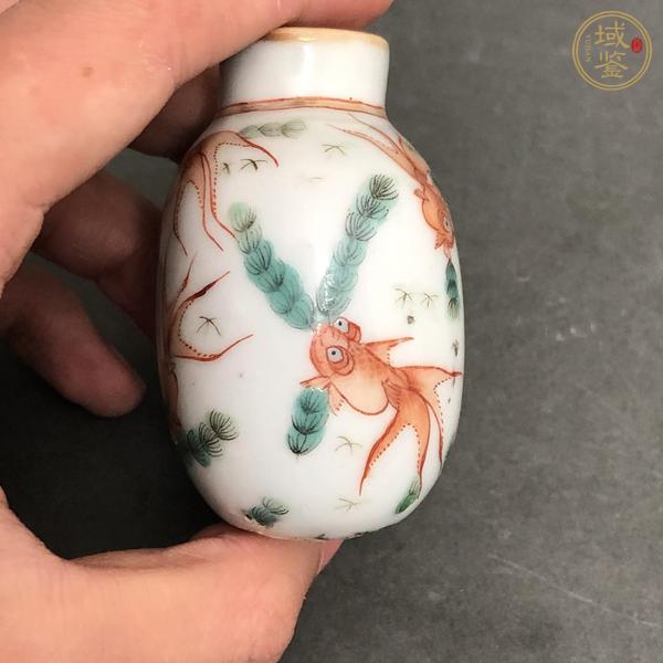 古玩陶瓷粉彩金玉滿堂紋鼻煙壺真品鑒賞圖