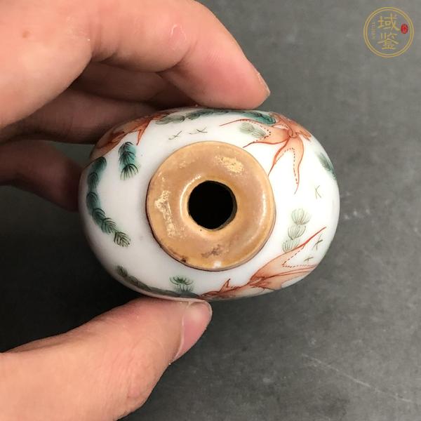 古玩陶瓷粉彩金玉滿堂紋鼻煙壺真品鑒賞圖