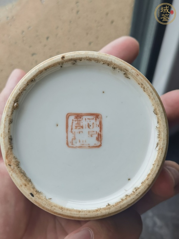 古玩陶瓷五彩獅子紋蓋缸真品鑒賞圖