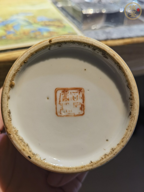 古玩陶瓷五彩獅子紋蓋缸真品鑒賞圖