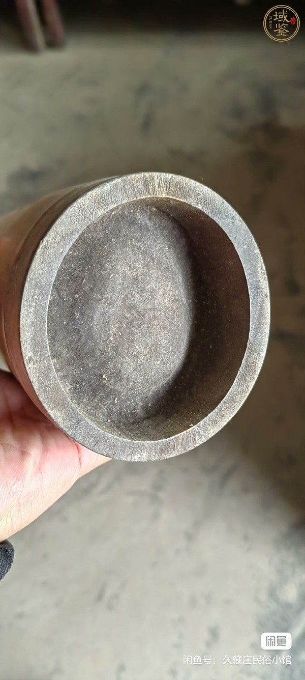 古玩雜項竹刻帽筒真品鑒賞圖