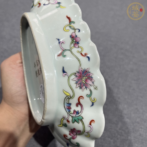 古玩陶瓷清宣統(tǒng) 青花龍紋貝殼盤真品鑒賞圖